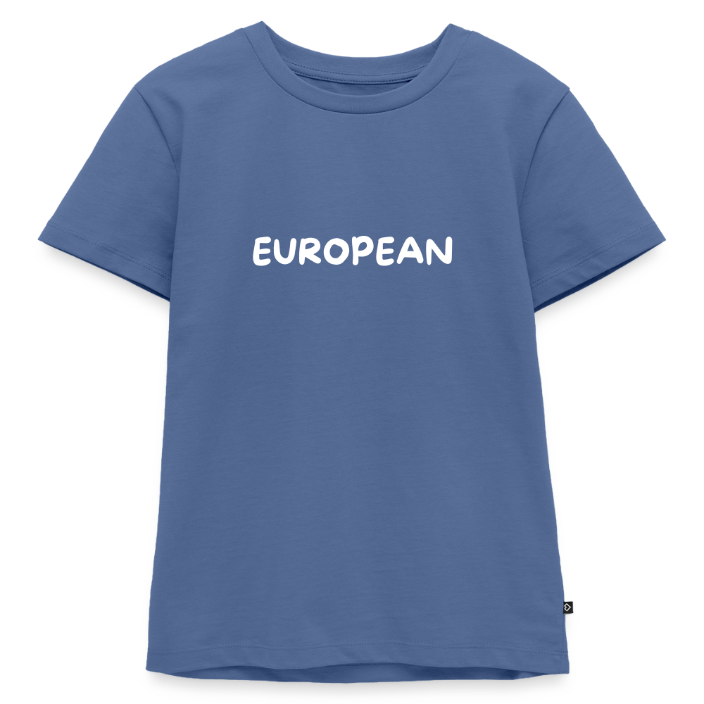 "EUROPEAN" - Kinder Premium T-Shirt - stone blue