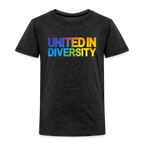 Kids' Premium T-Shirt  - "United in Diversity - LGBTQ" - charcoal grey