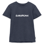"EUROPEAN" - Kinder Premium T-Shirt - heather denim