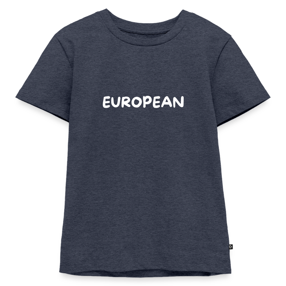 "EUROPEAN" - Kinder Premium T-Shirt - heather denim