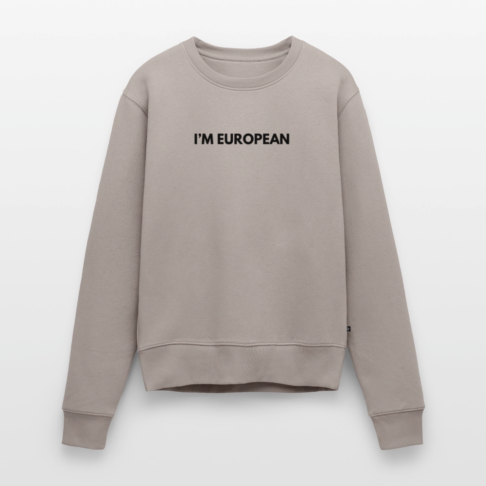 "I'M EUROPEAN" Frauen Premium Pullover - taupe