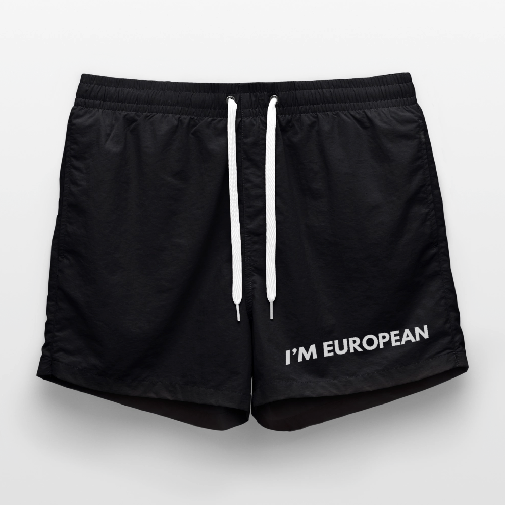 "I'M EUROPEAN" - Badeshorts - black