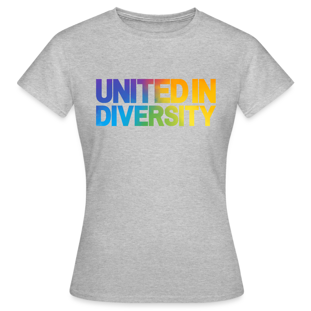 Women's T-Shirt - "United in Diversity - LGBTQ" - heather grey