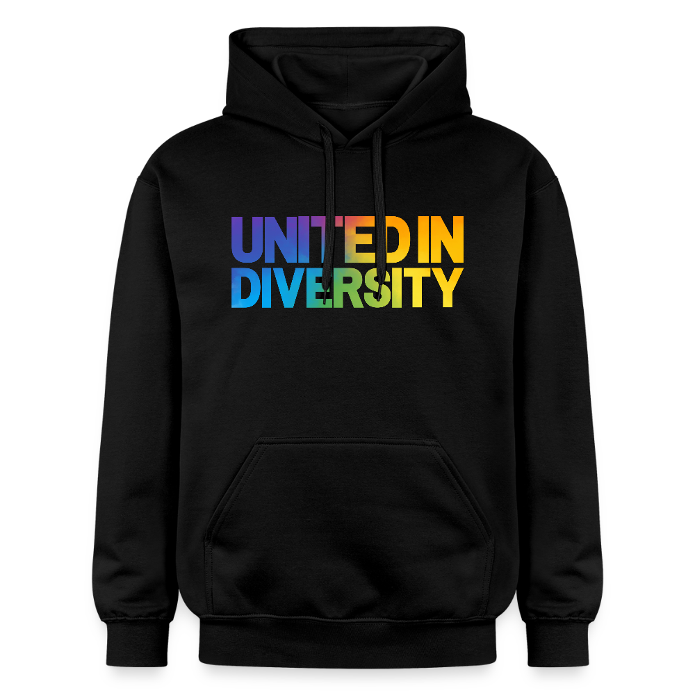 Gildan Unisex Softstyle® Midweight Hoodie  - "United in Diversity - LGBTQ" - black