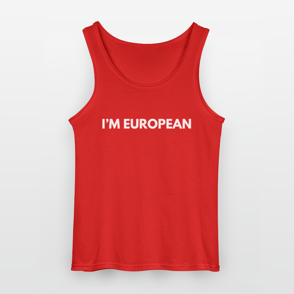 "I'M EUROPEAN" - Gildan Männer Tank Top - red