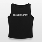 "PROUD EUROPEAN" - Frauen Tank Top mit U-Boot-Ausschnitt - black