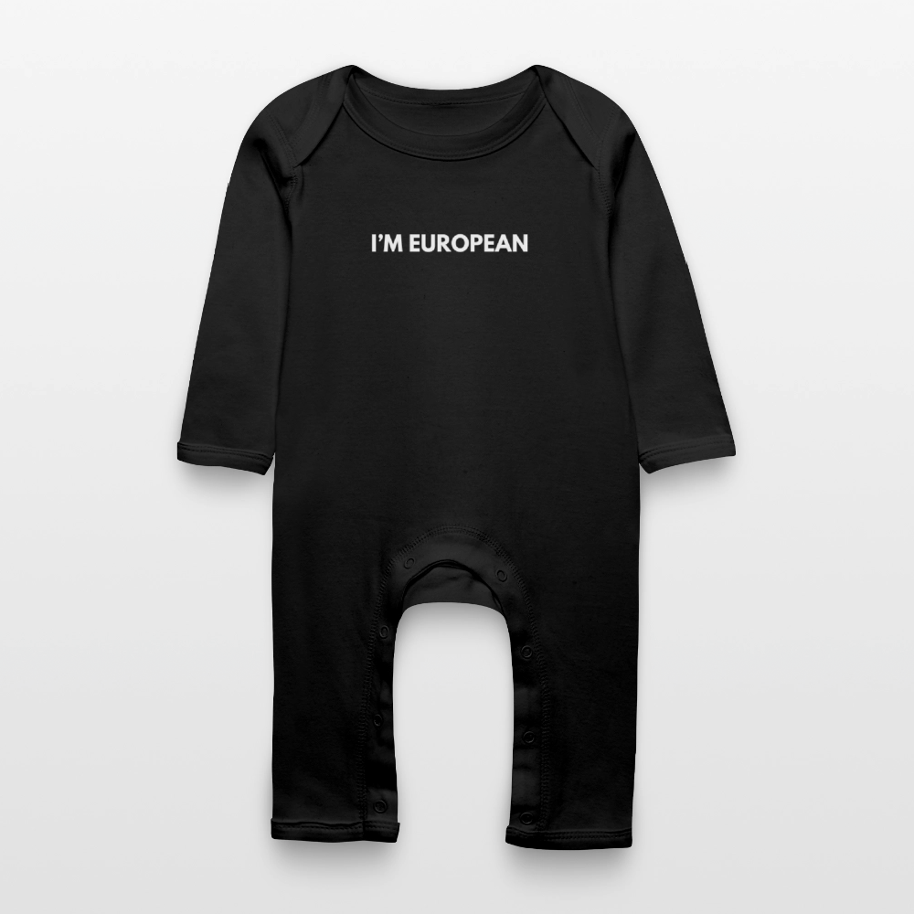 "I'M EUROPEAN" - Baby Bio Strampler - black