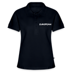 "EUROPEAN" - Frauen Premium Bio Polo Shirt - navy