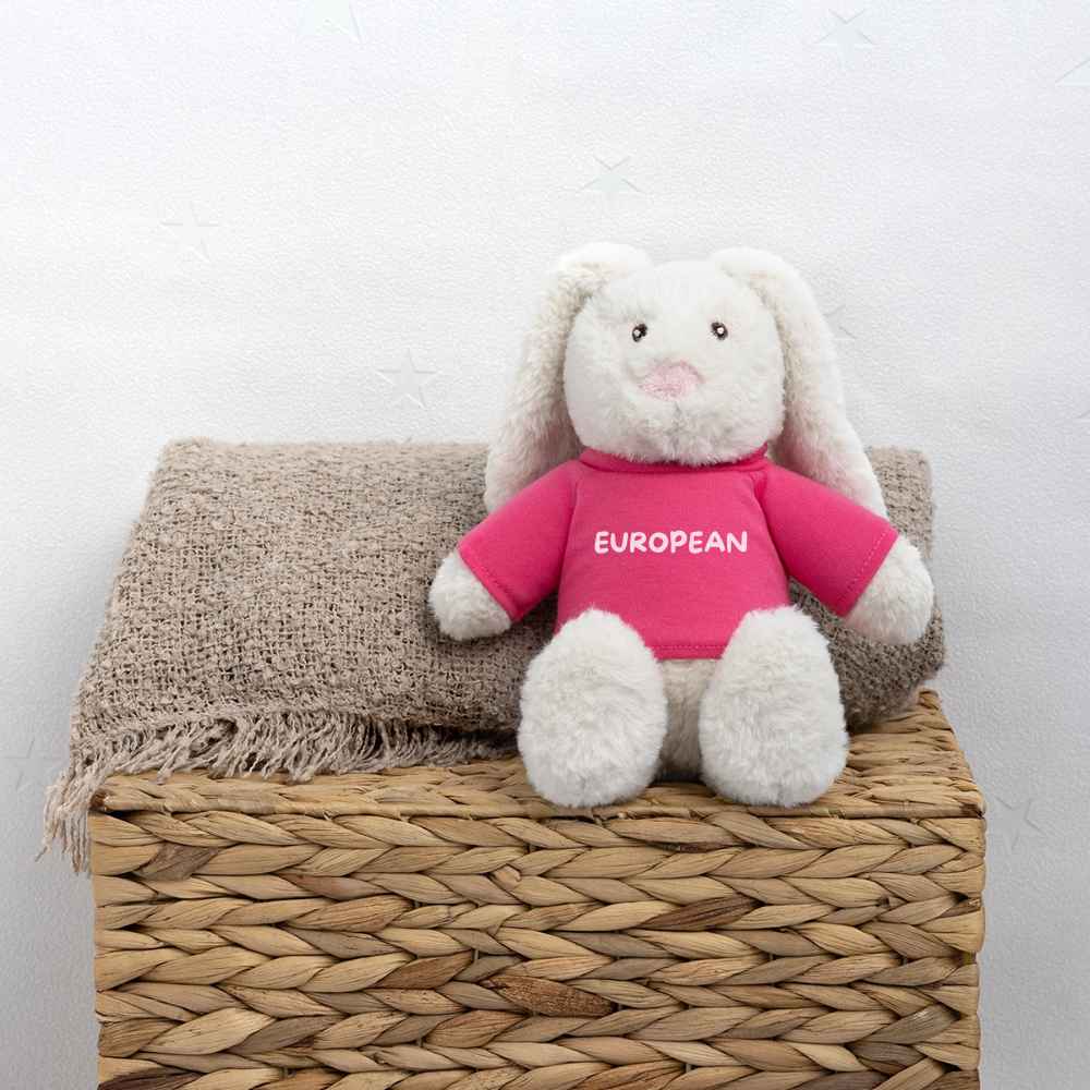 "EUROPEAN" - MiniFeet® RecycelHase® Creme - pink