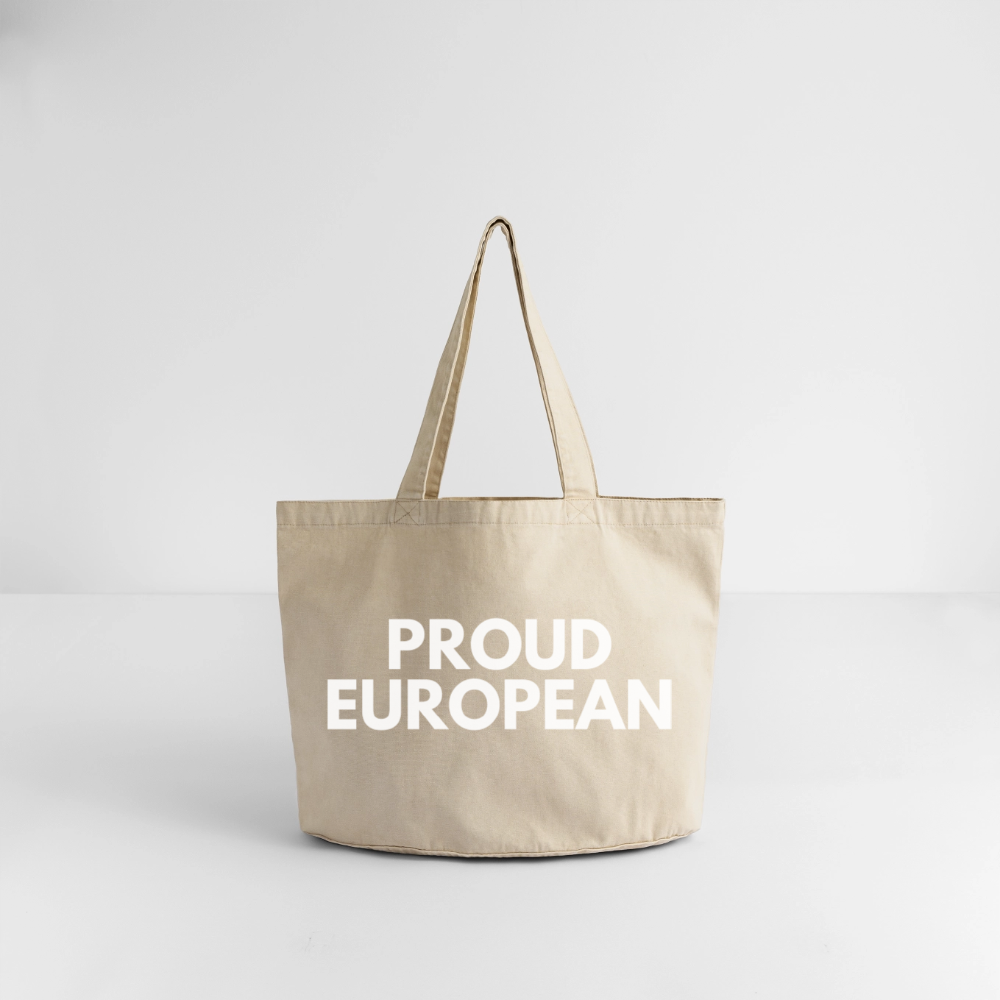 "PROUD EUROPEAN" - Vintage-Washed Shopper - vintage sand 