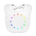 Baby Organic Bib - "12 Stars - LGBTQ" - white