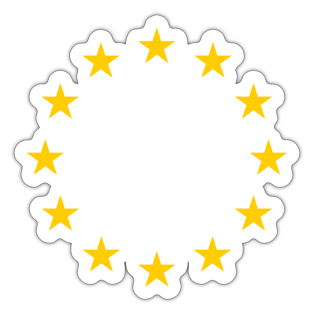 "12-Stars" - Sticker - white matte
