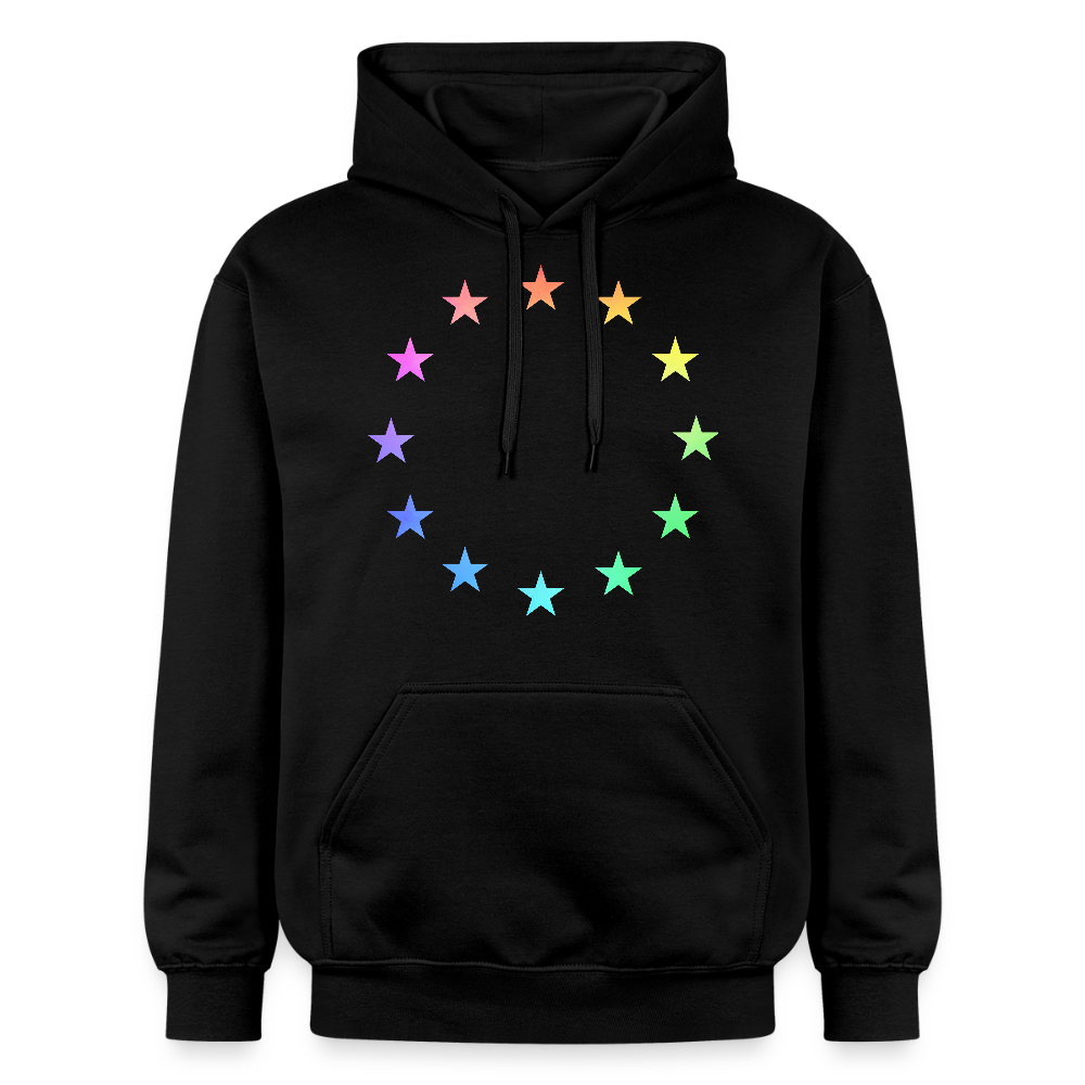 Gildan Unisex Softstyle® Midweight Hoodie - "12 Stars - LGBTQ" - black