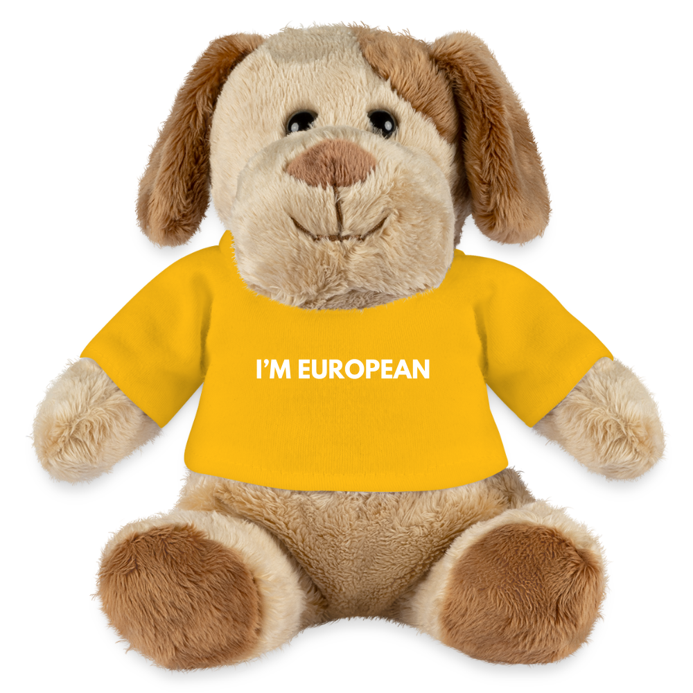 "I'M EUROPEAN" - MiniFeet® Hund Helge - sun yellow