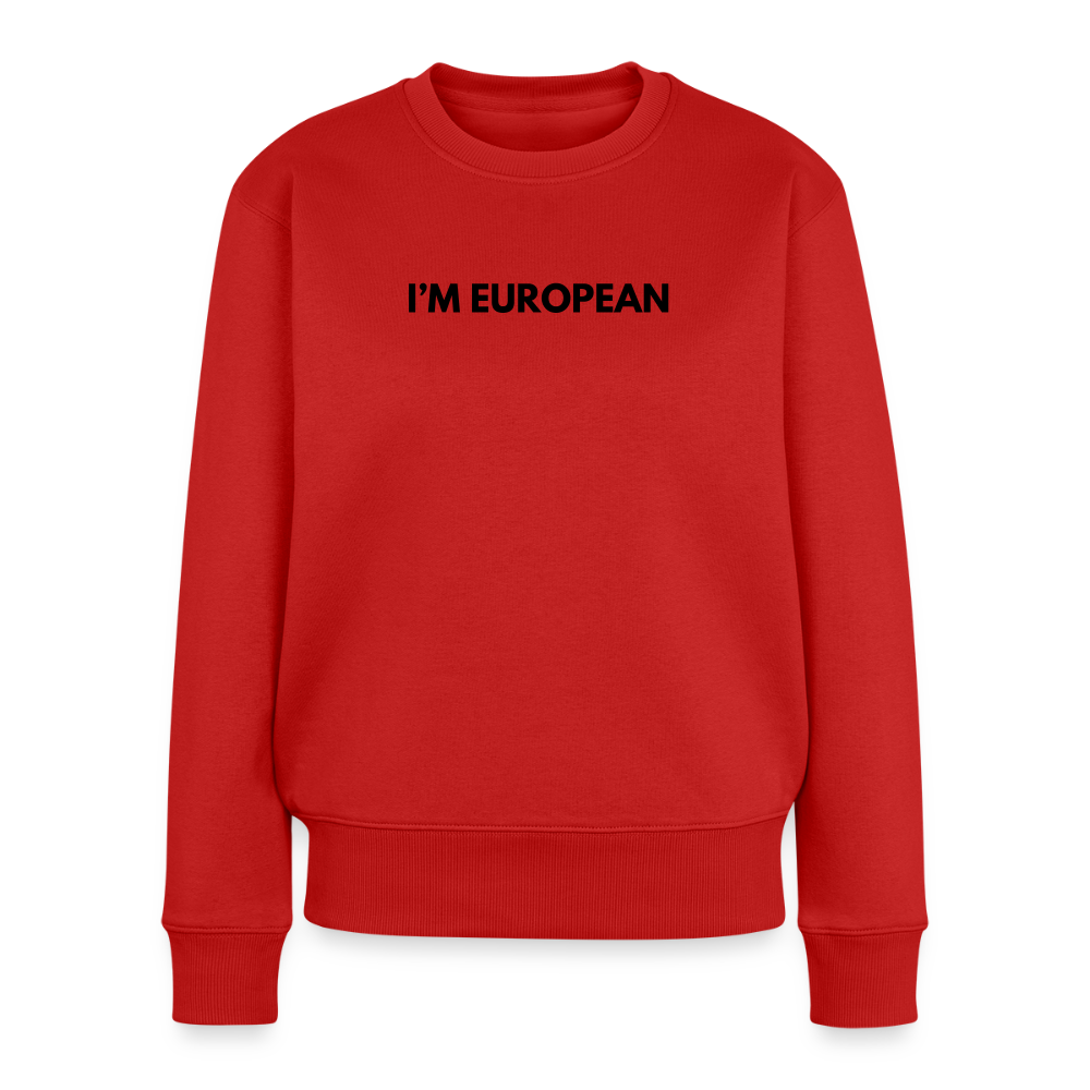 "I'M EUROPEAN" Frauen Premium Pullover - red