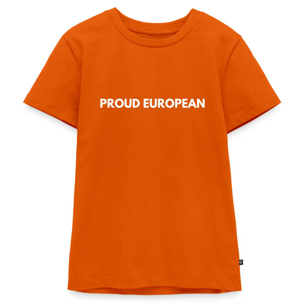 "PROUD EUROPEAN" - Teenager Premium T-Shirt - orange 