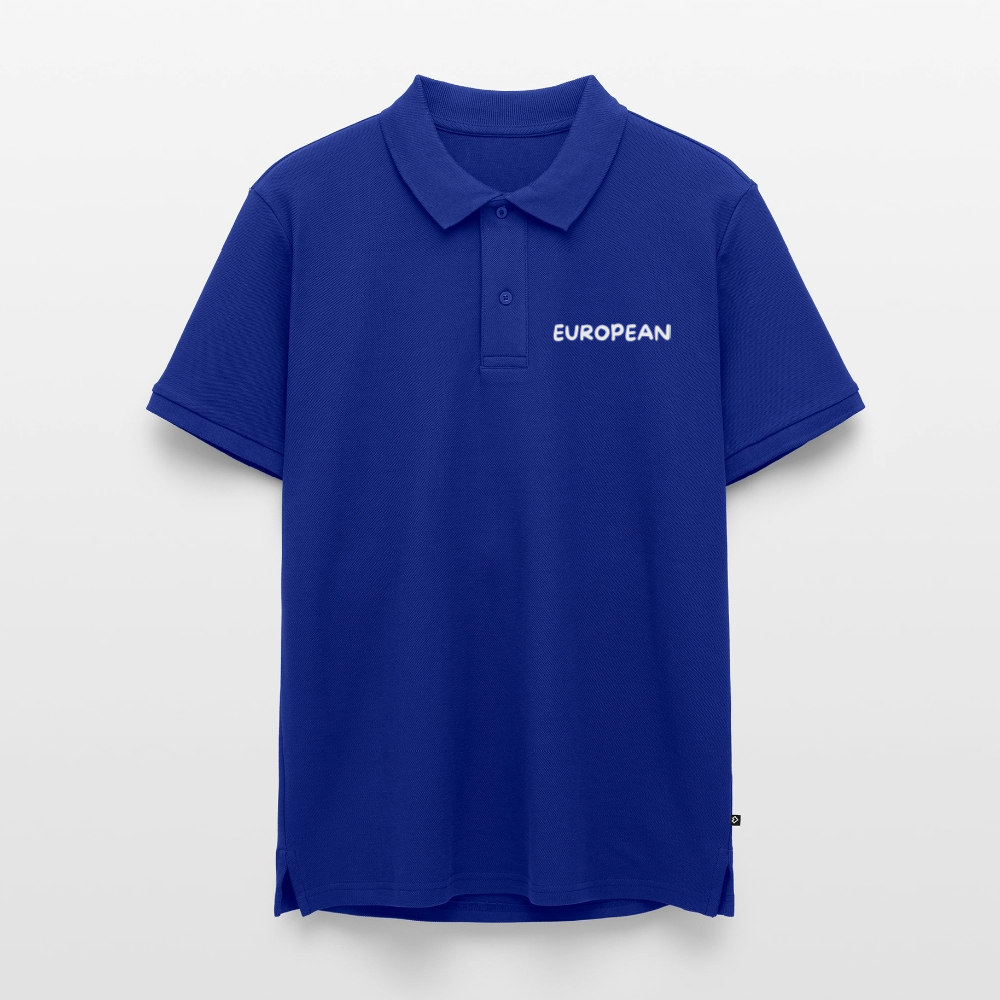 "EUROPEAN" - Männer Premium Bio Polo Shirt - royal blue
