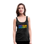 Women’s Premium Tank Top - "United in Diversity - LGBTQ" - charcoal grey
