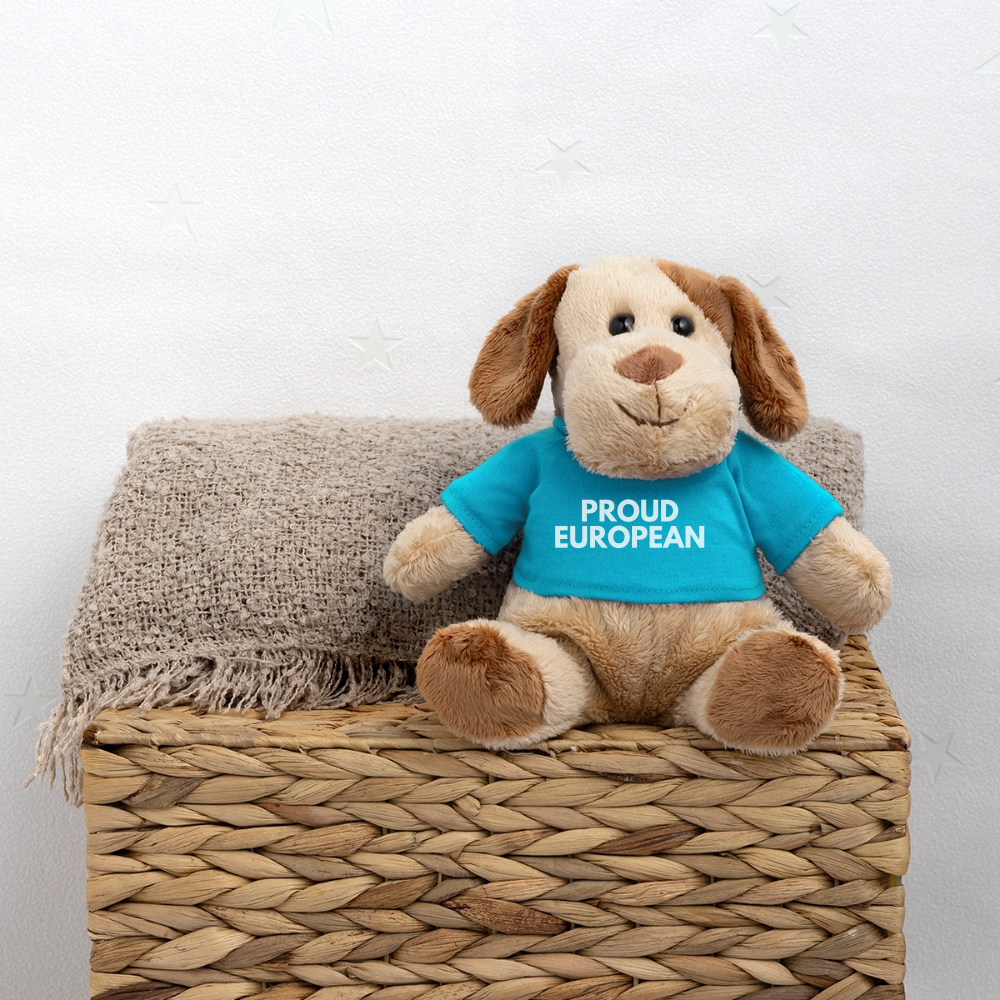 "PROUD EUROPEAN" - MiniFeet® Hund Helge - atoll blue
