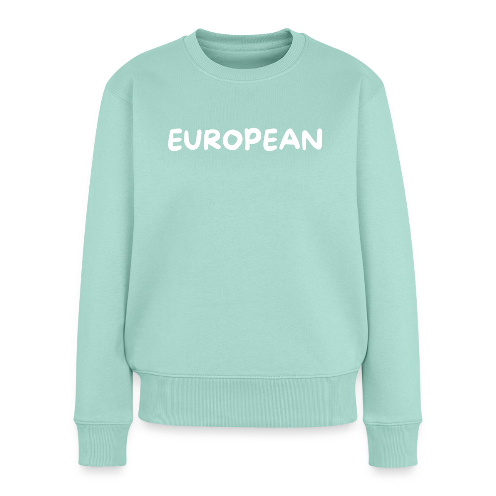 "EUROPEAN" - Frauen Premium Pullover - mint 