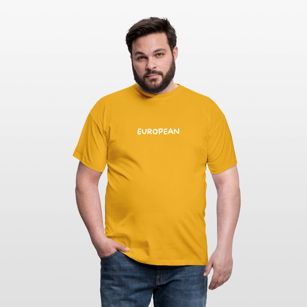 "EUROPEAN" Männer T-Shirt - yellow