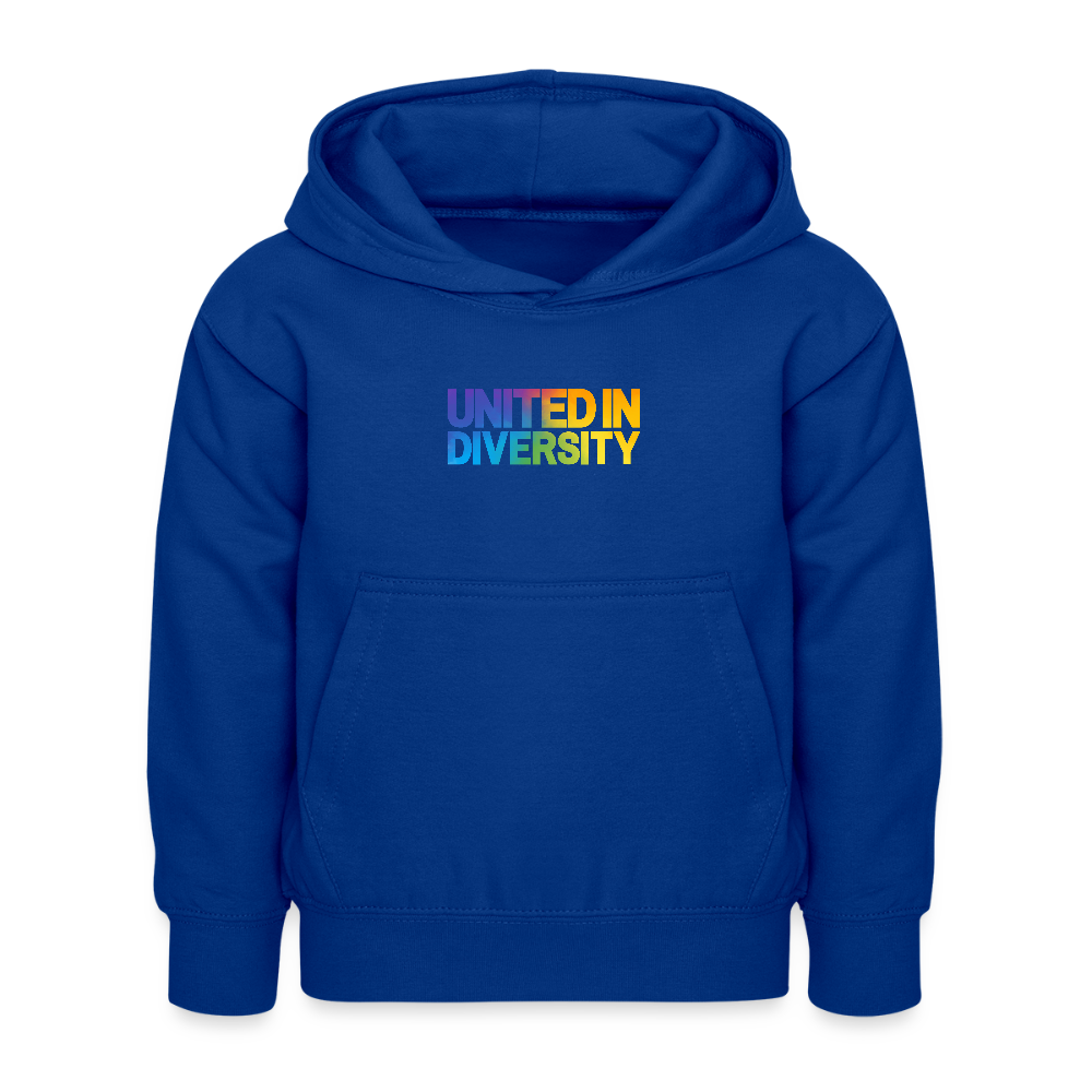 Kids Hoodie - "United in Diversity - LGBTQ" - bright royal