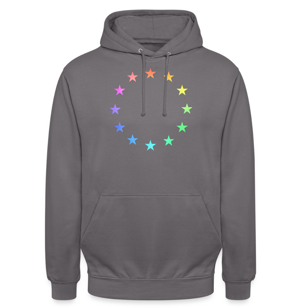 Unisex Hoodie - "12 Stars - LGBTQ" - elephant grey