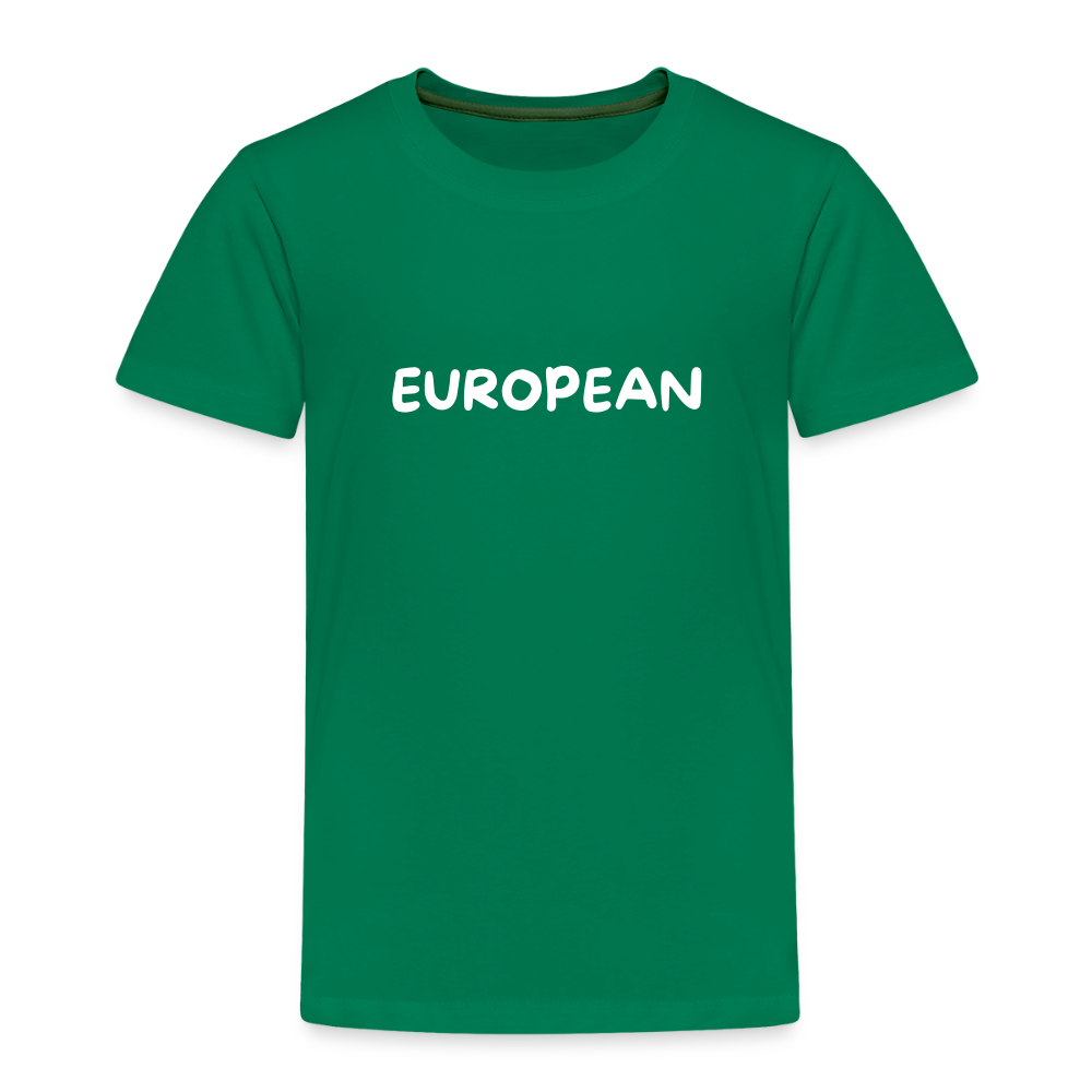 "EUROPEAN" - Kinder Premium T-Shirt - kelly green
