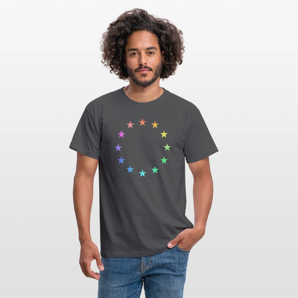 Men's T-Shirt - "12 Stars - LGBTQ" - charcoal grey