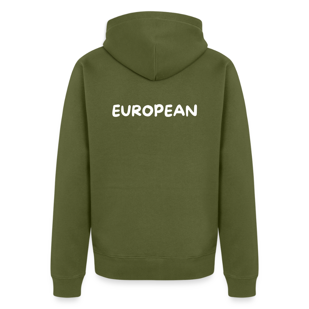 "EUROPEAN" - Männer Premium Kapuzenjacke - khaki