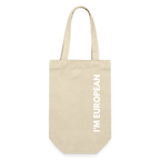 "I'M EUROPEAN" - Geschenkbeutel für Flaschen - nature