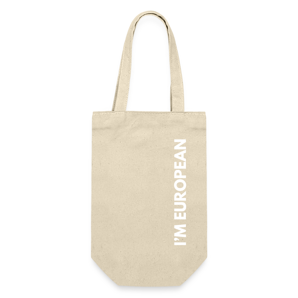 "I'M EUROPEAN" - Geschenkbeutel für Flaschen - nature