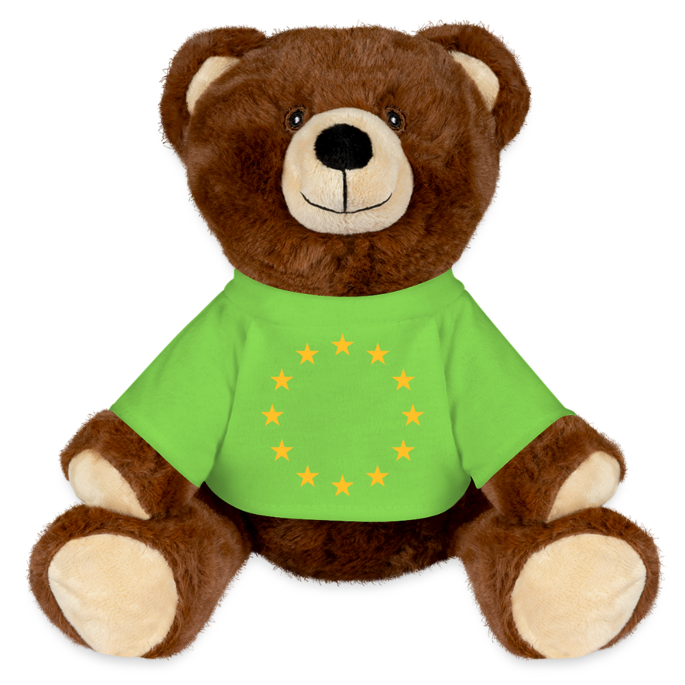 "12-Stars" - MiniFeet® RecycelBär® Teddy Bear Brown - light green