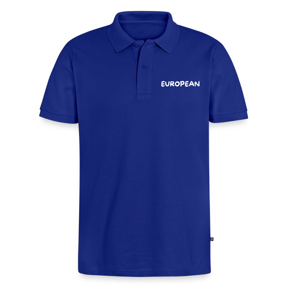 "EUROPEAN" - Männer Premium Bio Polo Shirt - royal blue