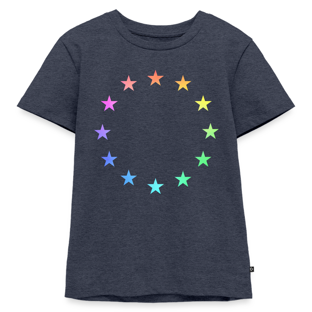 Kids' Premium T-Shirt - "12 Stars - LGBTQ" - heather denim