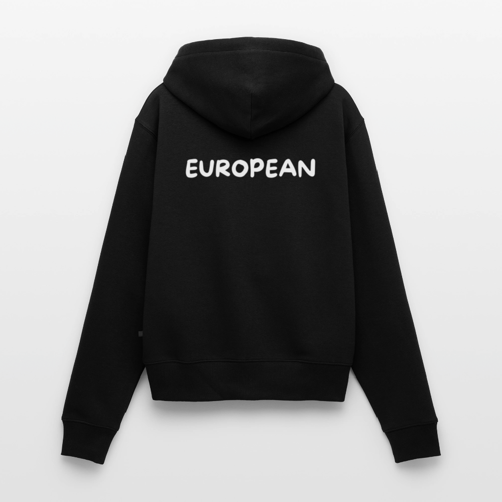"EUROPEAN" - Frauen Premium Kapuzenjacke - black