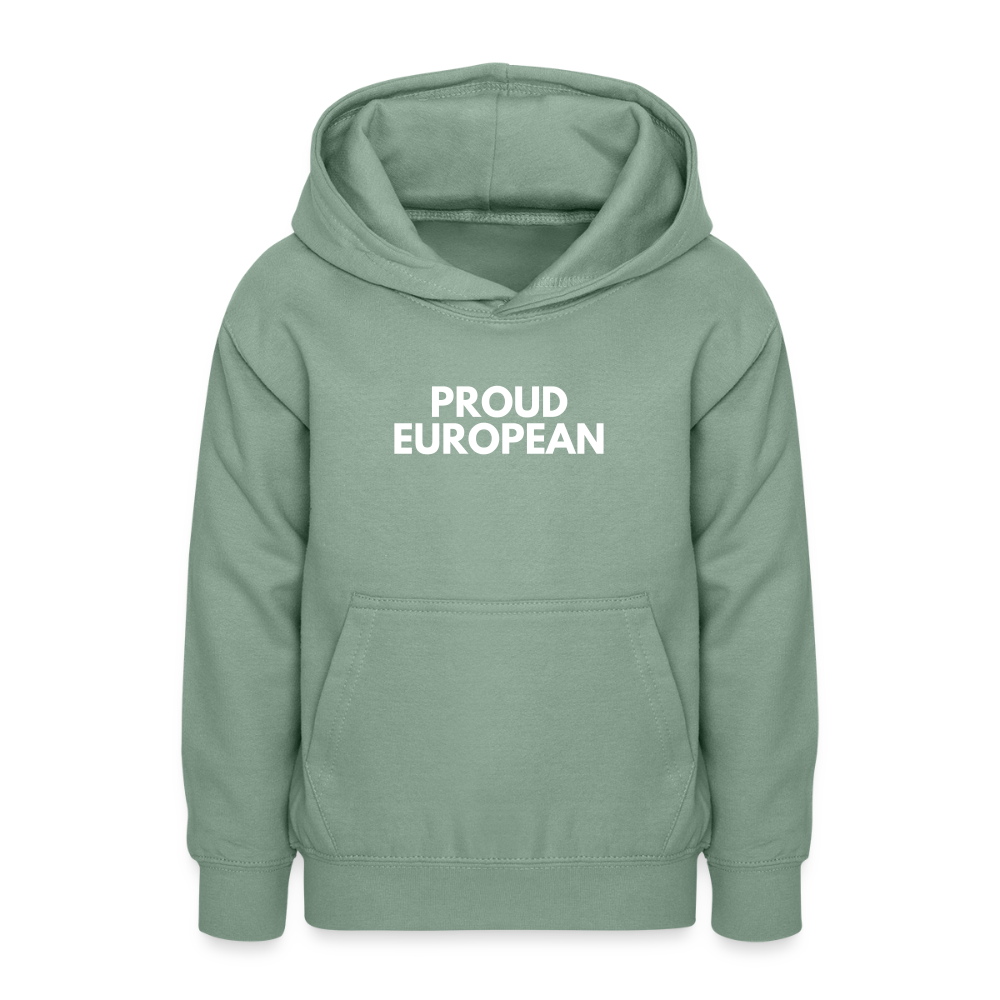 "PROUD EUROPEAN" - Teenager Hoodie - steel green
