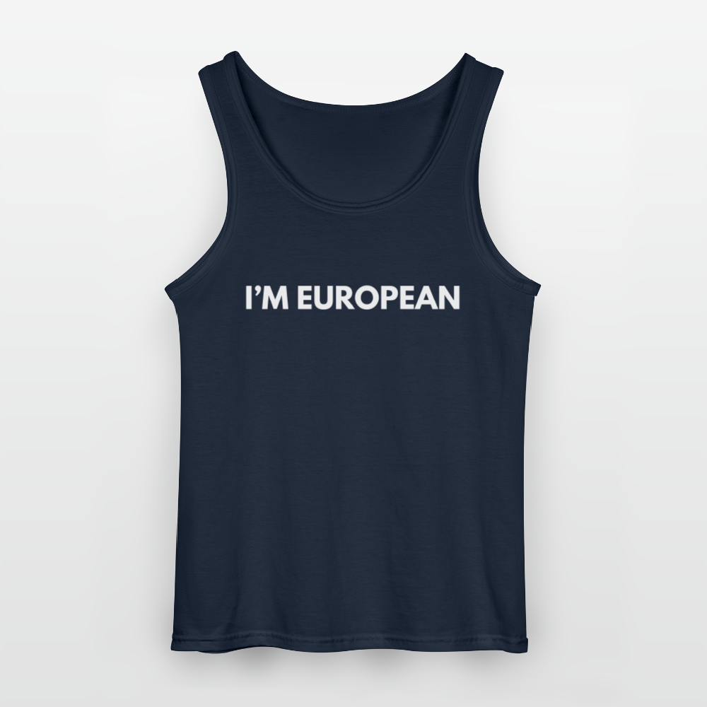 "I'M EUROPEAN" - Gildan Männer Tank Top - navy