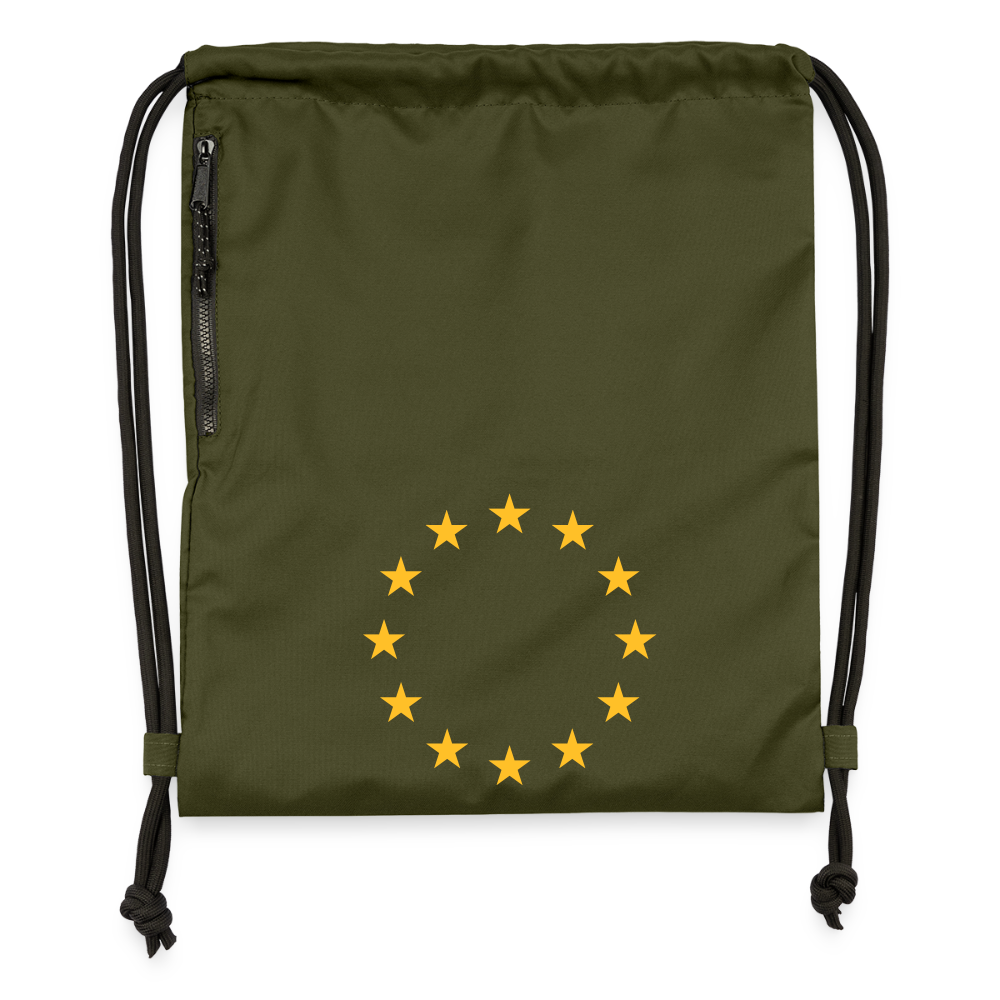 "12-Stars" - Gymsac made from recycled material - military green