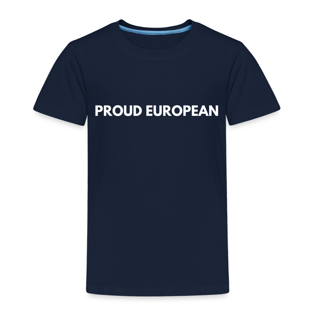 "PROUD EUROPEAN" - Kinder Premium T-Shirt - navy