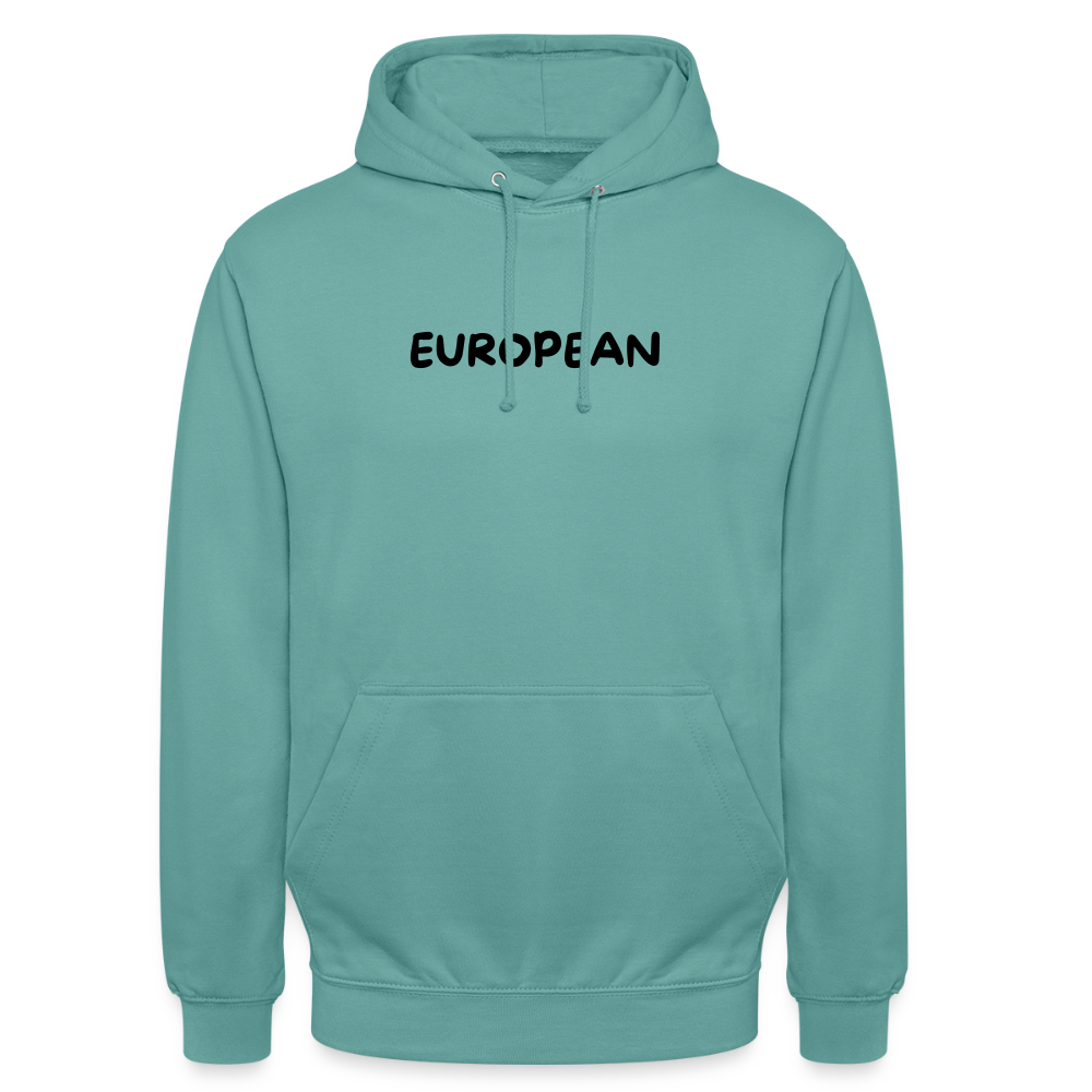 "EUROPEAN" - Unisex Hoodie - pastel turquoise