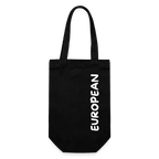 "EUROPEAN" - Geschenkbeutel für Flaschen - black