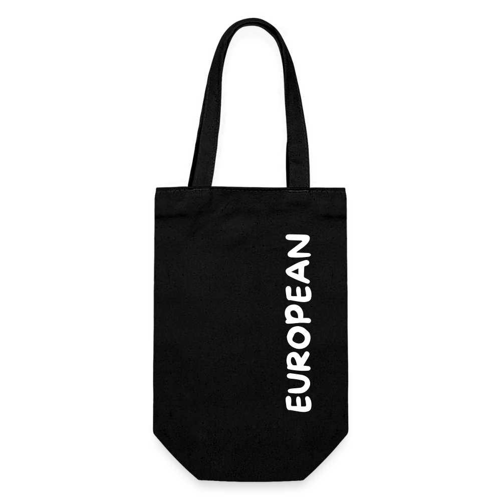 "EUROPEAN" - Geschenkbeutel für Flaschen - black