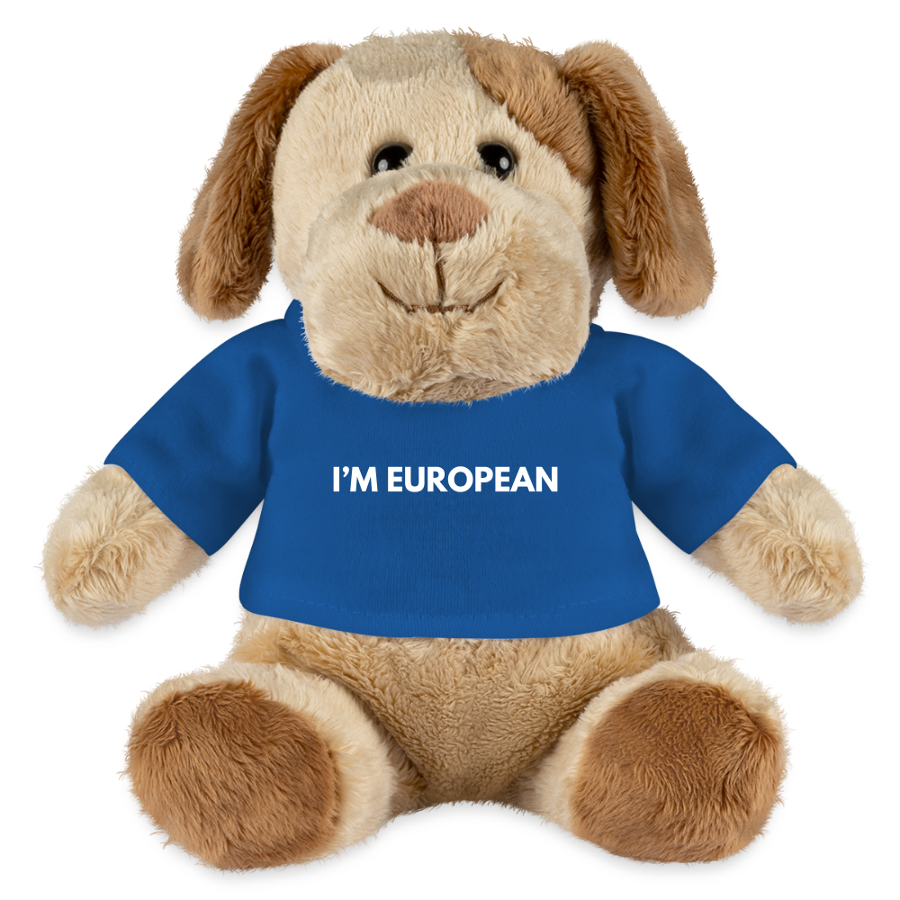 "I'M EUROPEAN" - MiniFeet® Hund Helge - royal blue