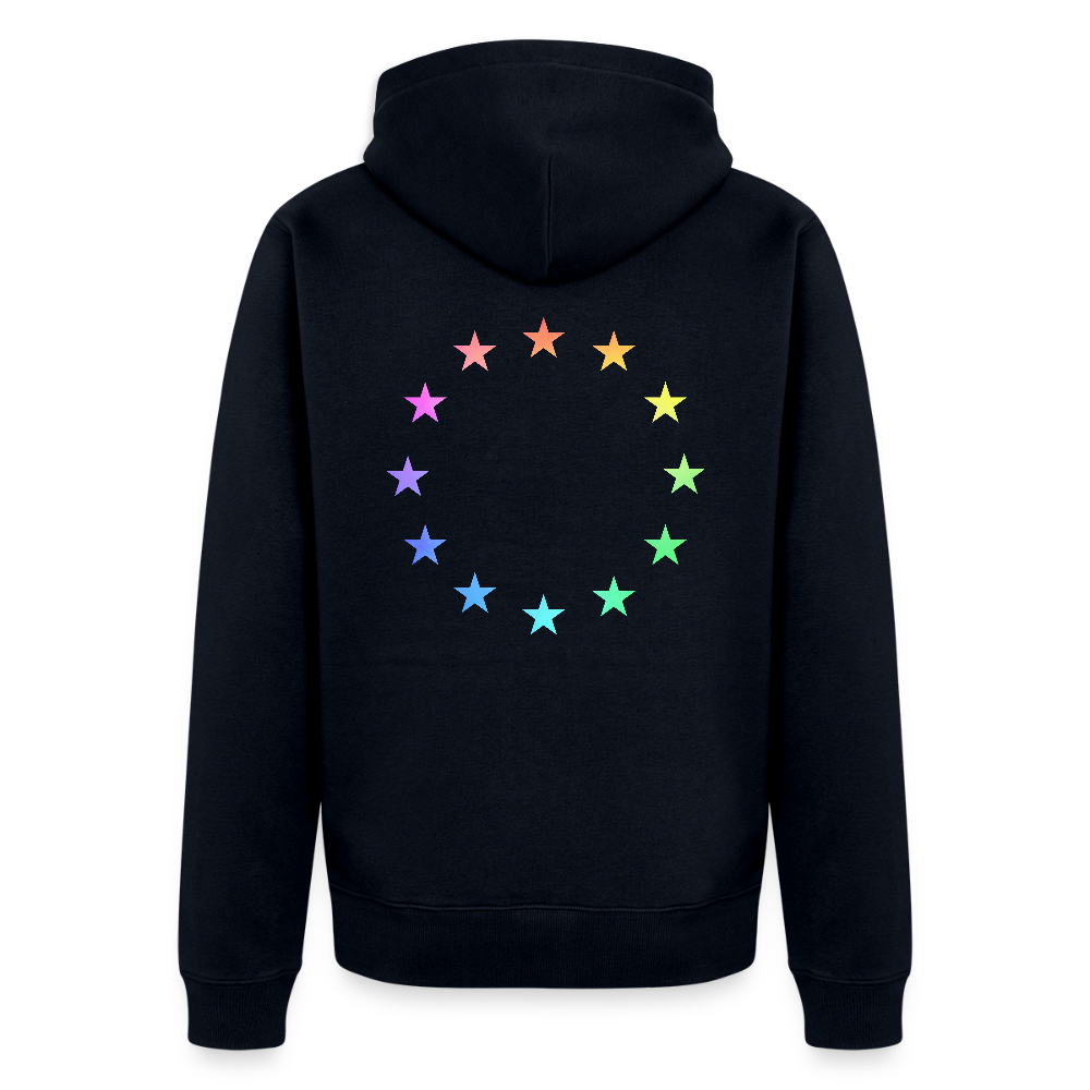 Men's Premium Hooded Jacket - "12 Stars - LGBTQ" - navy