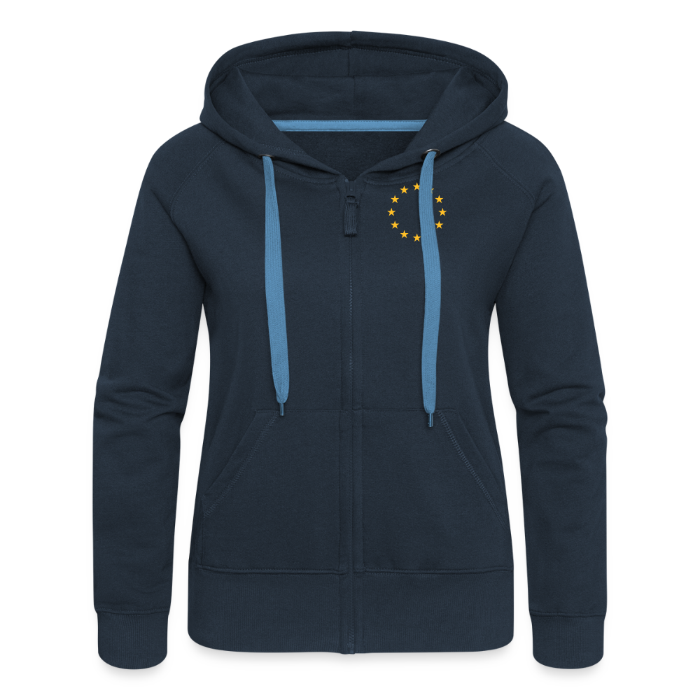 "12-stars-mini" - Frauen Premium Kapuzenjacke - navy