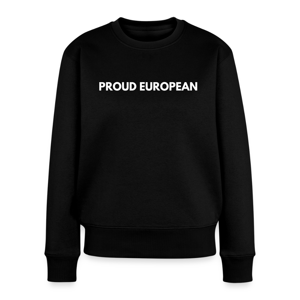 "PROUD EUROPEAN" - Frauen Premium Pullover - black