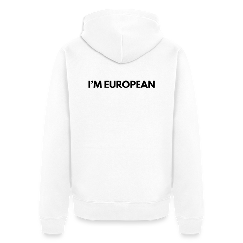 "I'M EUROPEAN" - Männer Kapuzenjacke - white