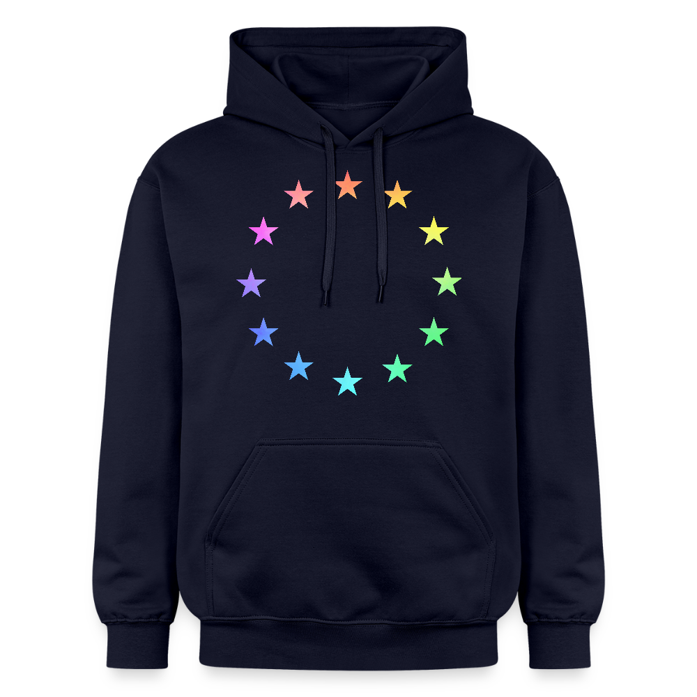 Gildan Unisex Softstyle® Midweight Hoodie - "12 Stars - LGBTQ" - navy