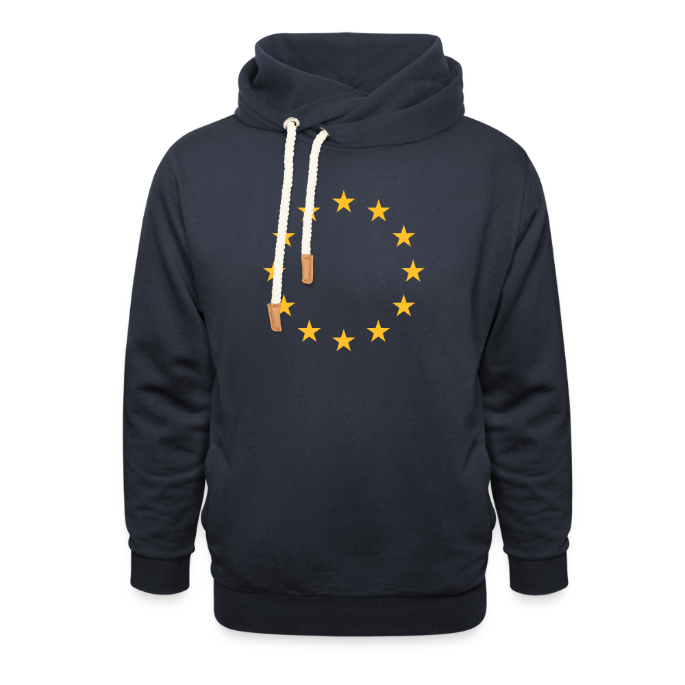 "12-Stars" - Shawl Collar Hoodie - navy